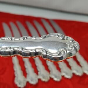 8X BK Oneida Community MODERN BAROQUE Butter Knives Vtg Silver Plate Silverware